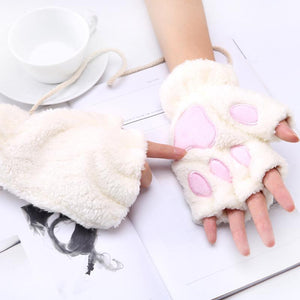 Paw Fingerless Gloves