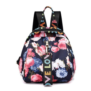 Floral Waterproof Shoulder Bag Backpack