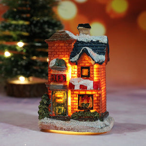 Christmas decoration resin small house