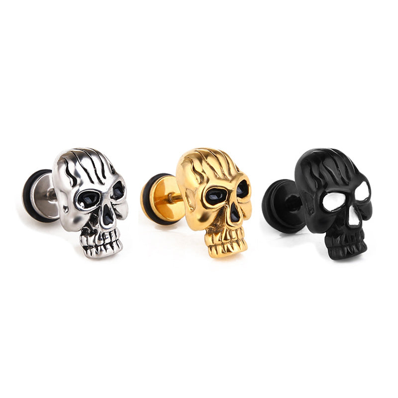 Skull Ear Piercing Earring Stud