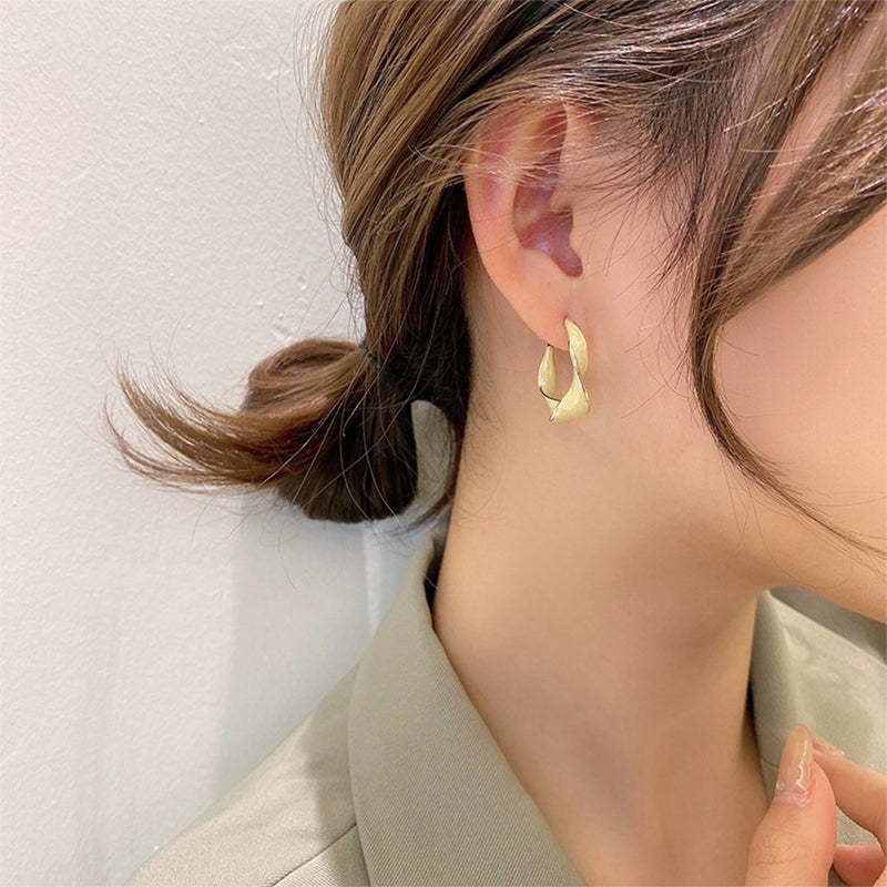 Simple Zircon Chain Tassel Earrings