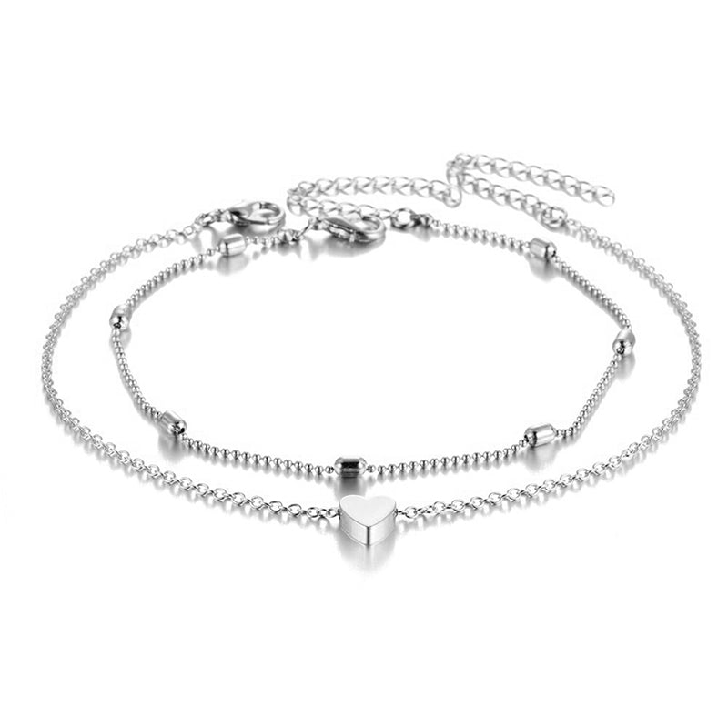 Fashion Heart Anklets for Women