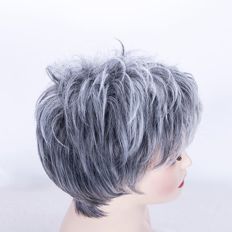 Short Stylized Chemical Fiber Wig