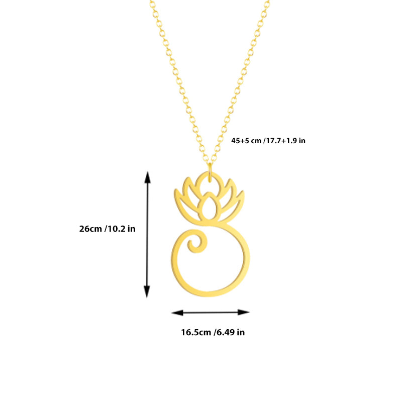 Women Lotus shiny Necklace