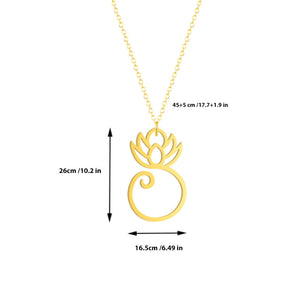 Women Lotus shiny Necklace