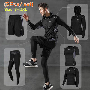 Men's compression clothing for fitness compression (5 pcs / set)