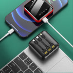 Mirror Surface Mini Power Bank with External Cables