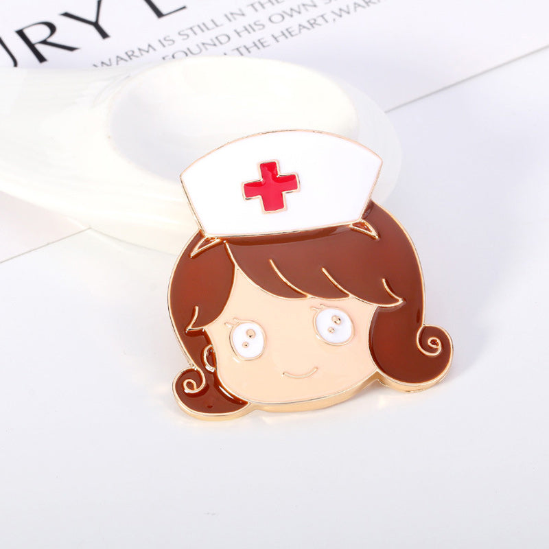 Love Heart Stethoscope Mini Brooch