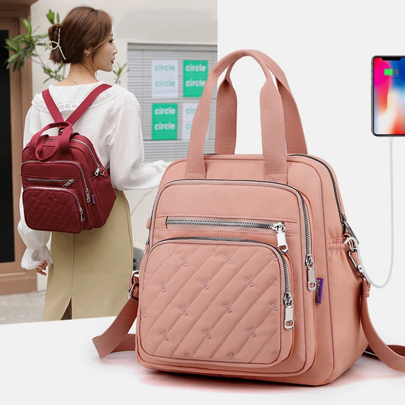 Multifunctional Lightweight Embossing Elegant Handbag Crossbody Bag