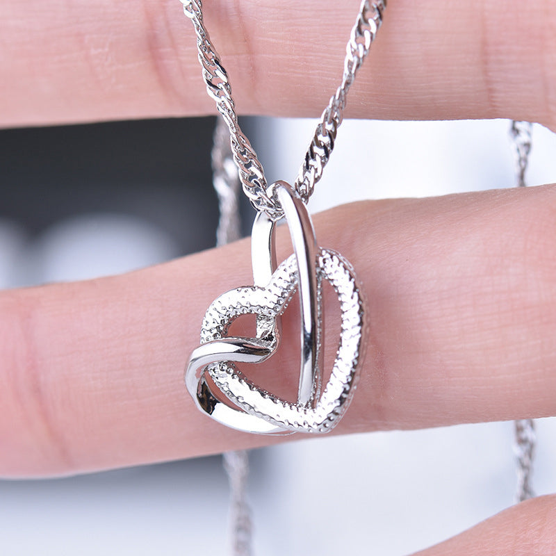 💞Interlocking Heart Necklace -👩‍❤️‍👩''God put us together to be sisters by heart''💝