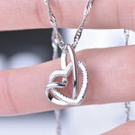 💞Interlocking Heart Necklace -👩‍❤️‍👩''God put us together to be sisters by heart''💝