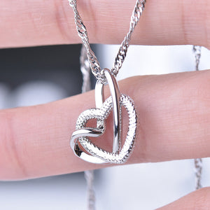 💞Interlocking Heart Necklace -👩‍❤️‍👩''God put us together to be sisters by heart''💝