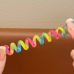 Colorful Telephone Line Hair Bands