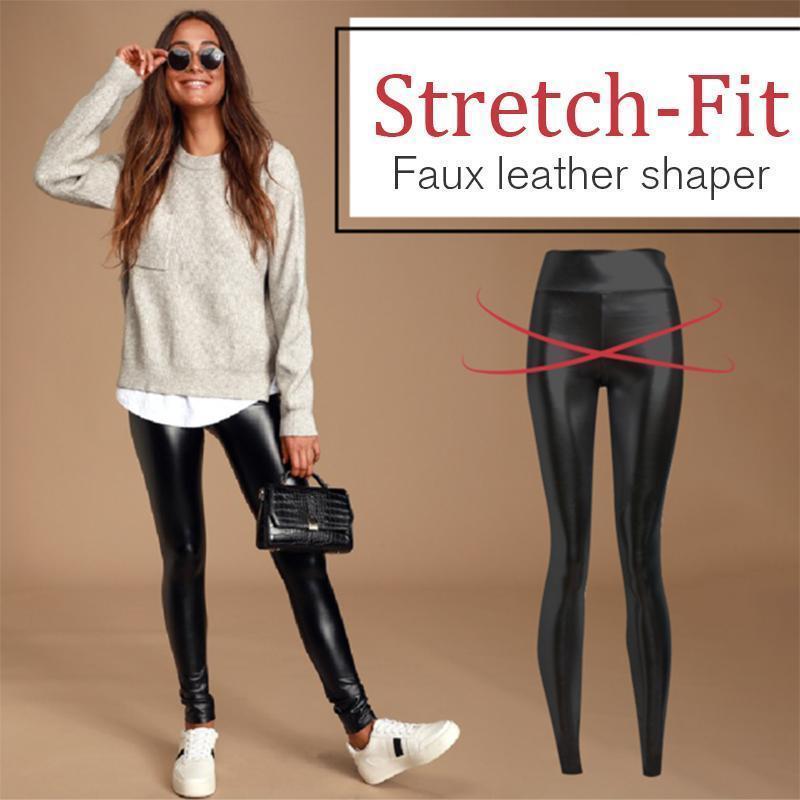 Stretch-Fit Faux Leather Shaper