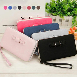 Women Bowknot Long Wallet