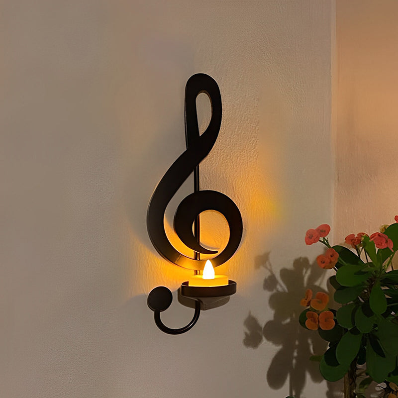 🔥Black Music Note Wall Sconce💡