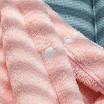 Girly soft cotton fleece pullover bathrobe