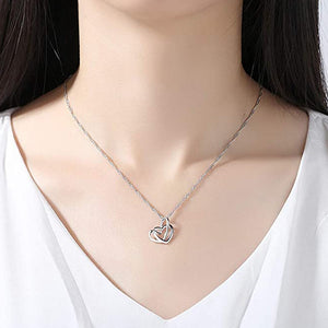 💞Interlocking Heart Necklace -👩‍❤️‍👩''God put us together to be sisters by heart''💝