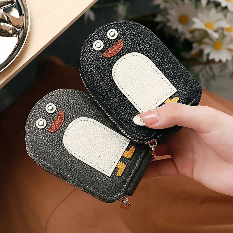 Cute Penguins PU Credit Card Coin Wallet