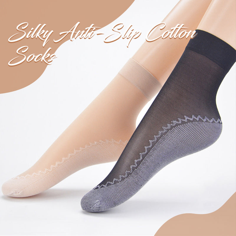 Silky Anti-Slip Cotton Socks