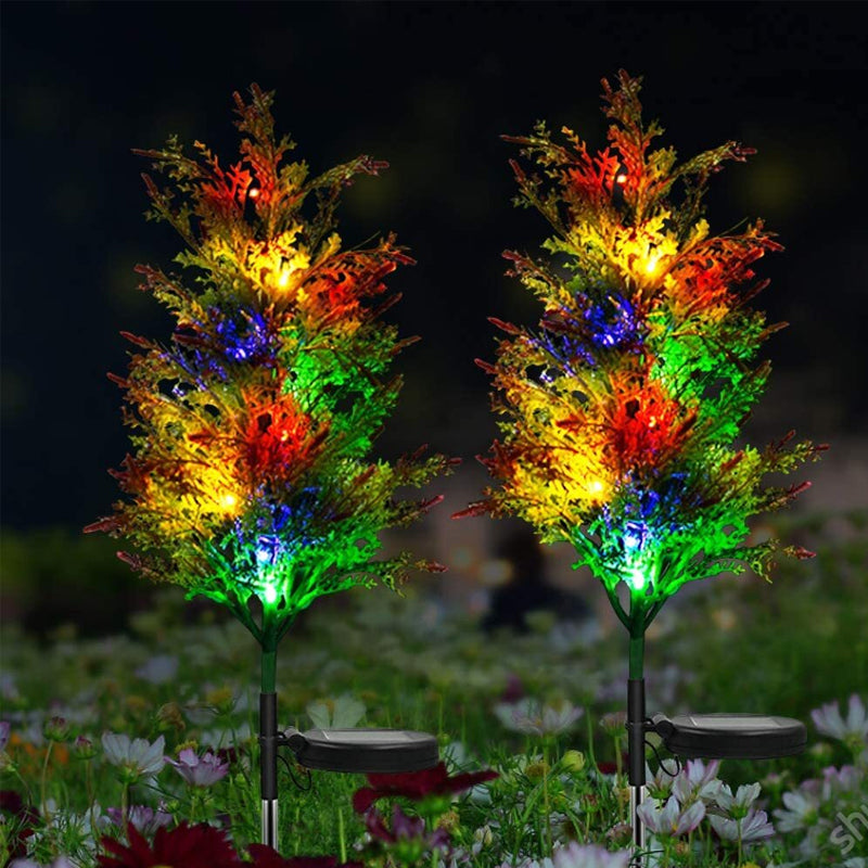 Solar Garden Christmas Tree Light, 2 Pcs