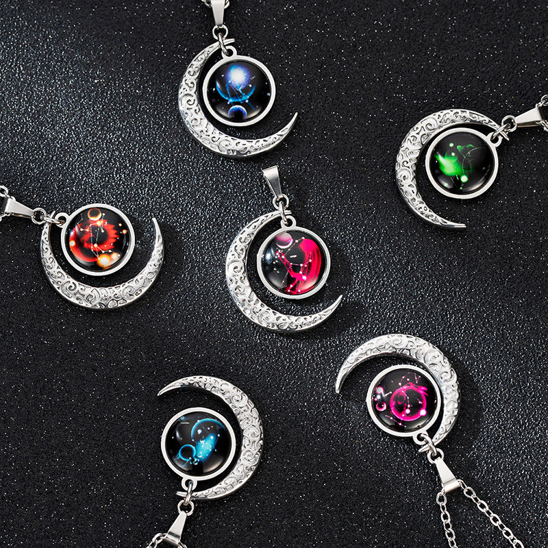 Zodiacal Type Moon Necklace