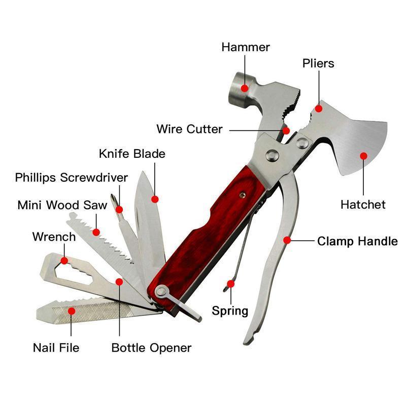 16 in 1 Stainless Steel Survival Gear Multi Tool