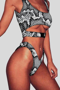 New Snake Print Bikini Set.MO