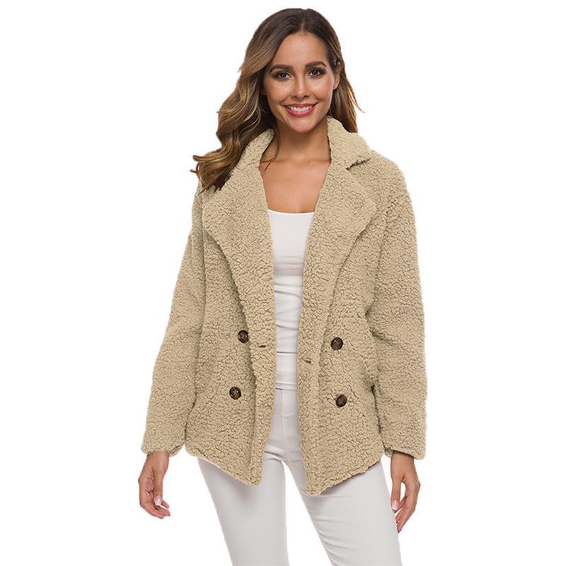 Warm Plush Coat Lapel Jacket