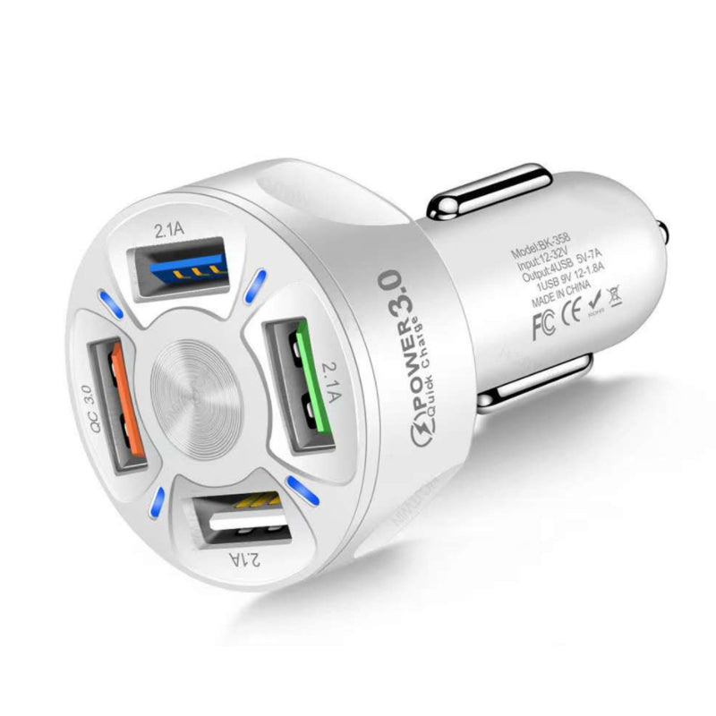 4 Ports USB Car Charge Fast Charging