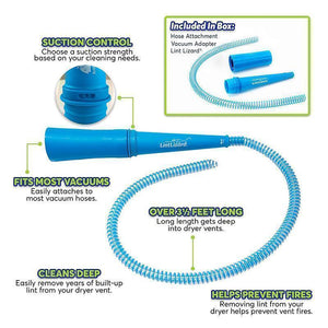 Dryer Vent Vacuum Hose Head Clean Dust Lint