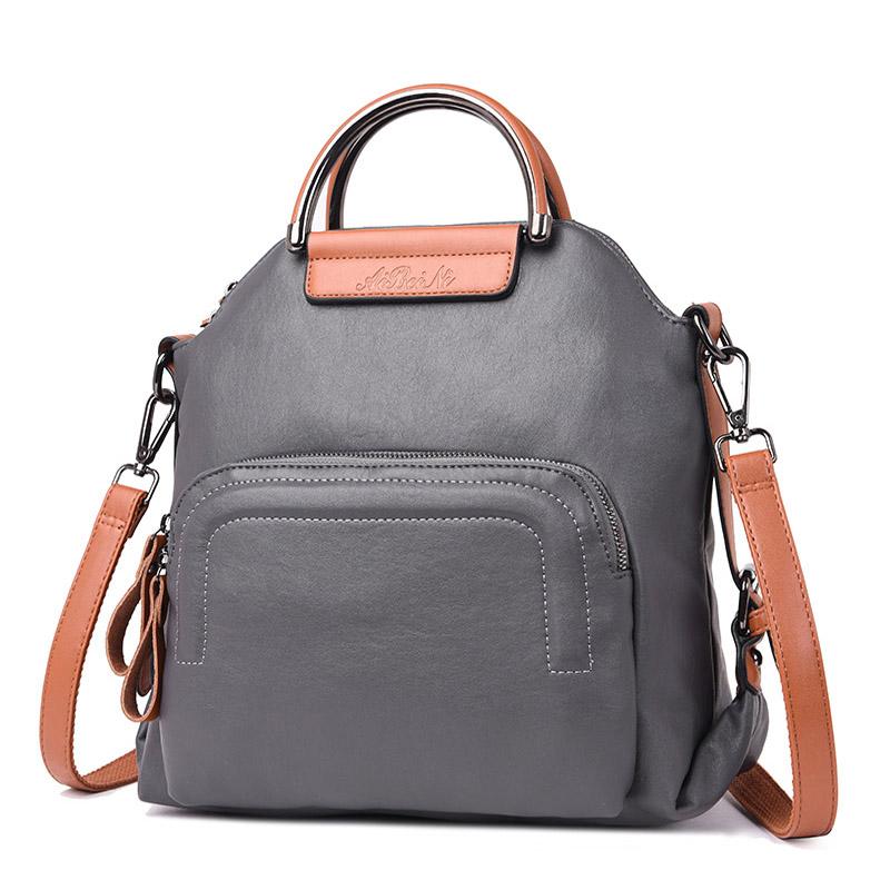 Dual-use Leather Backpack & Handbag