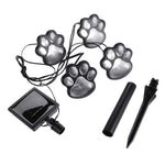 Solar-Powered Paw Print Lights Garden Lantern