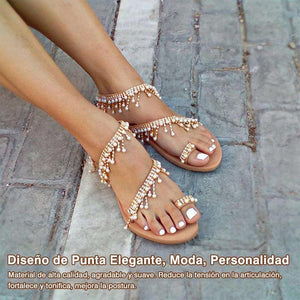 Sandalias con Cuentas de Moda para Mujer