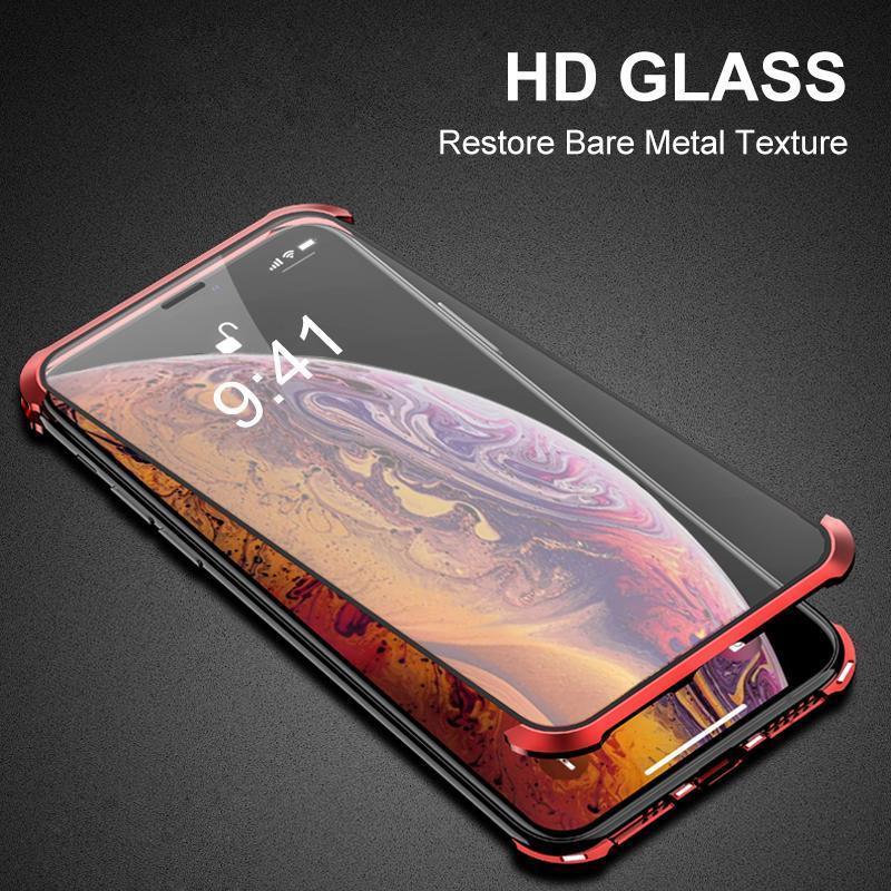 Double-sided Glass Magnetic Phone Cover, Shockproof and Borderless