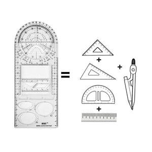 Multifunctional Student Math Ruler