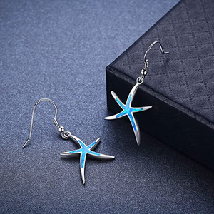 Starfish Earrings with Hoops