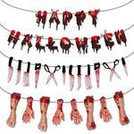 Halloween Hand Feet Paper Banner