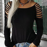 Halter Neck Ladder Cut Out Casual Top