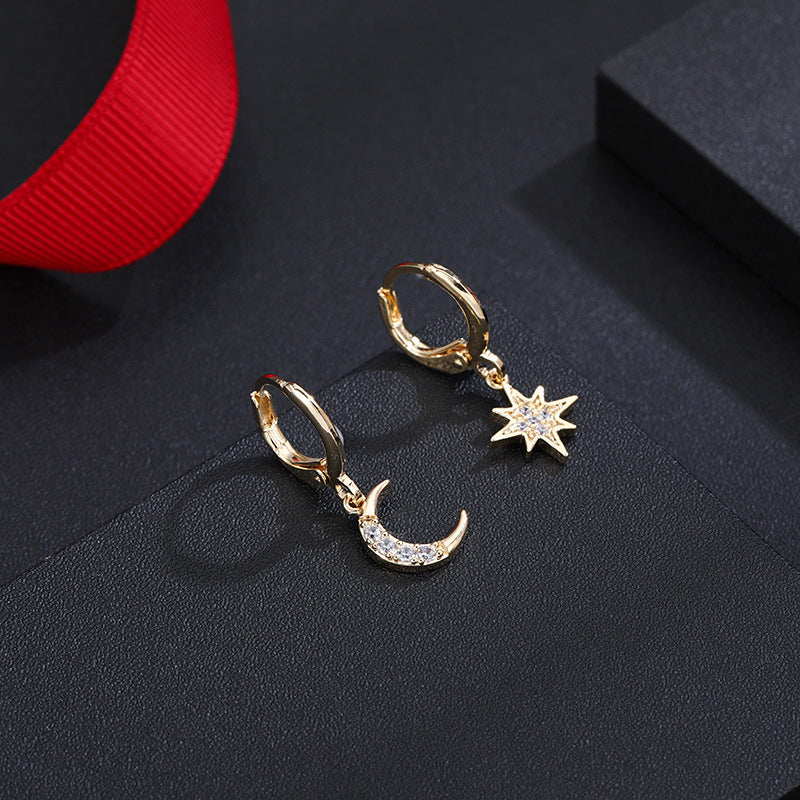 Star and Moon Earrings