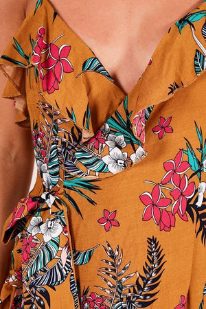 New Stylish Sexy Floral Print Vacation Maxi Dress.AQ