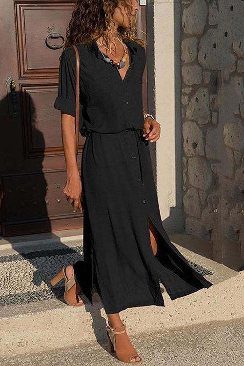 New Fashionable Loose Long Sleeved Maxi Dress