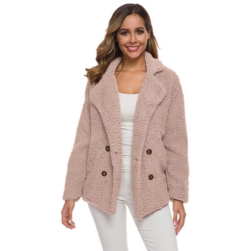 Warm Plush Coat Lapel Jacket