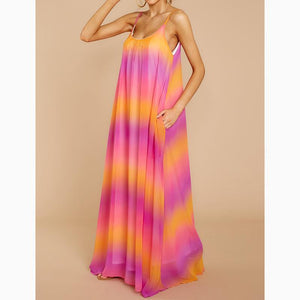 New Summer Sleeveless Gradient Maxi Dresses.MC