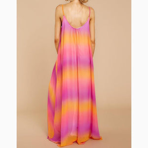 New Summer Sleeveless Gradient Maxi Dresses.MC