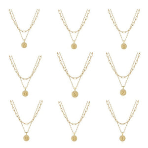 Gold Initial Necklaces for Women