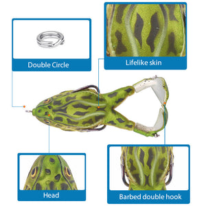 Double Propeller Frog Soft Bait