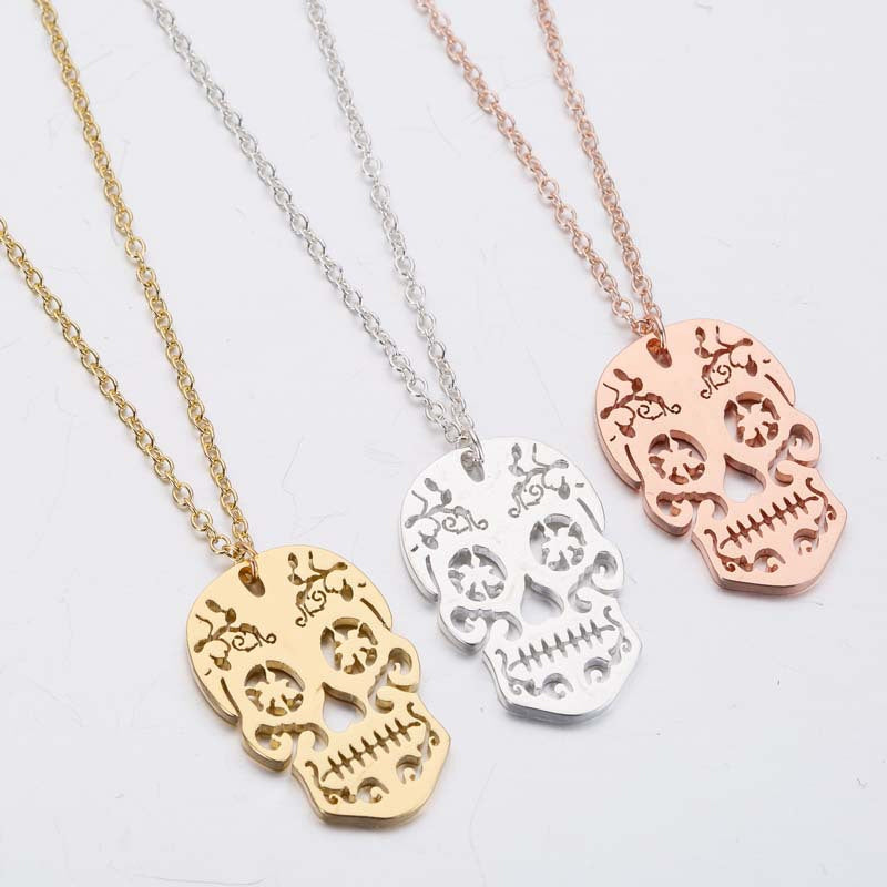 Vintage Skeleton Pendant Necklace