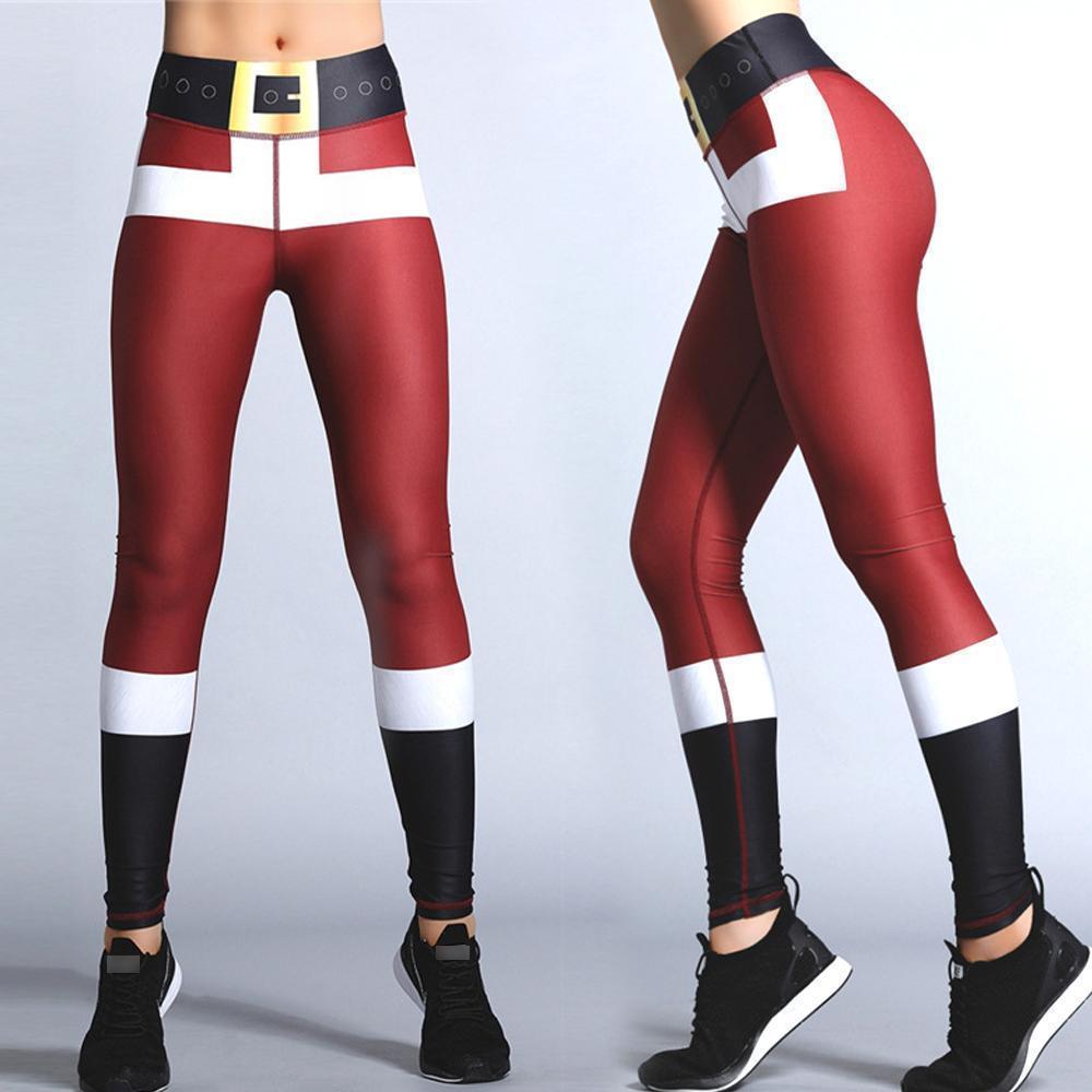 Christmas striped print pants