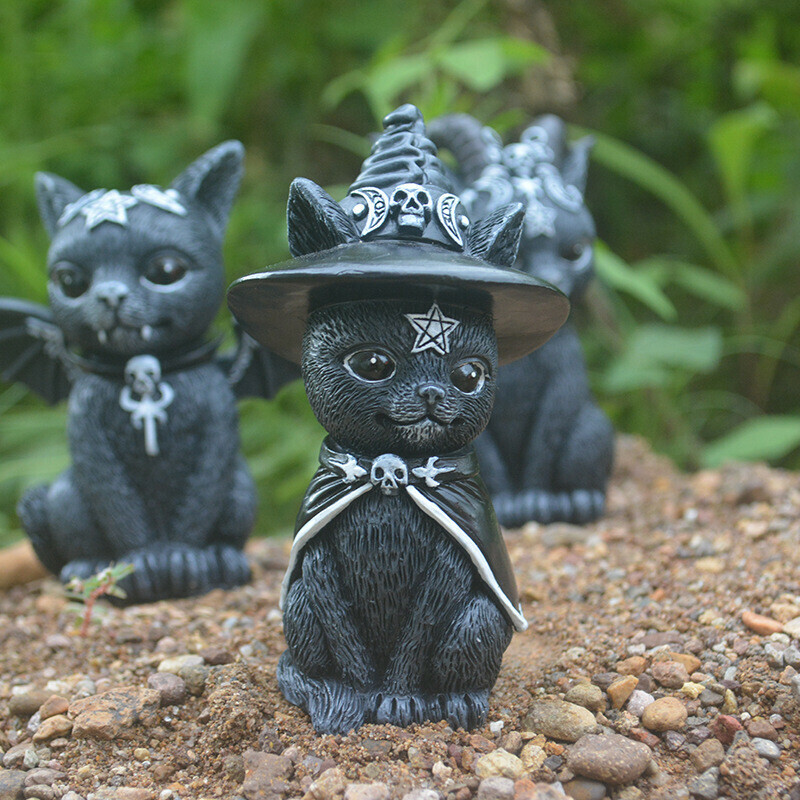 Halloween Lawn Decoration Cat Gnome